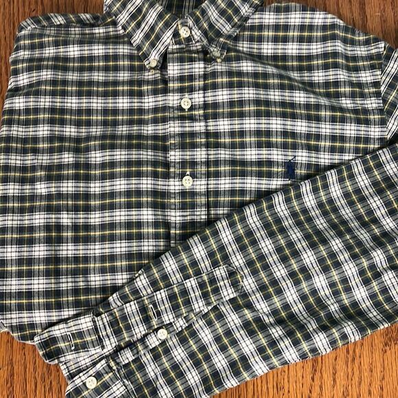Ralph Lauren custom fit button down classic plaid print for the holidays sz L - Picture 7 of 7